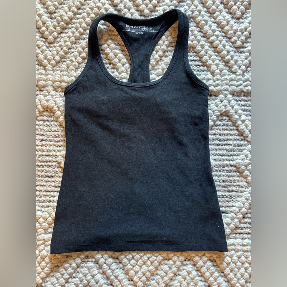 SOLD Beyond Yoga • Black Racerback Tank Top